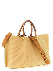 Valentino Garavani Beige Raffia Shopping Bag