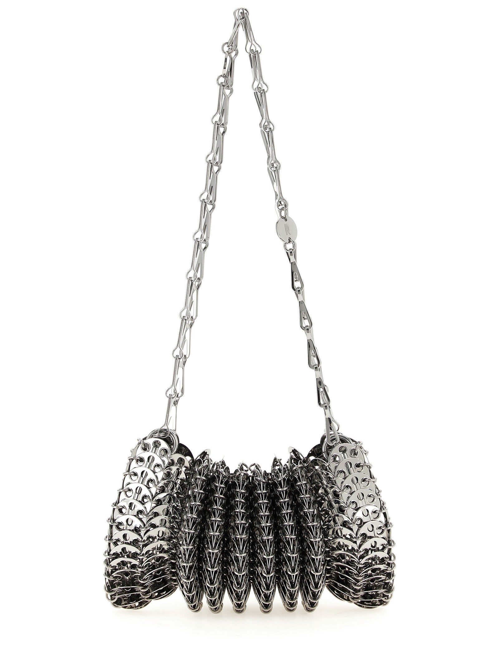 Paco Rabanne Silver Steel Shoulder Bag