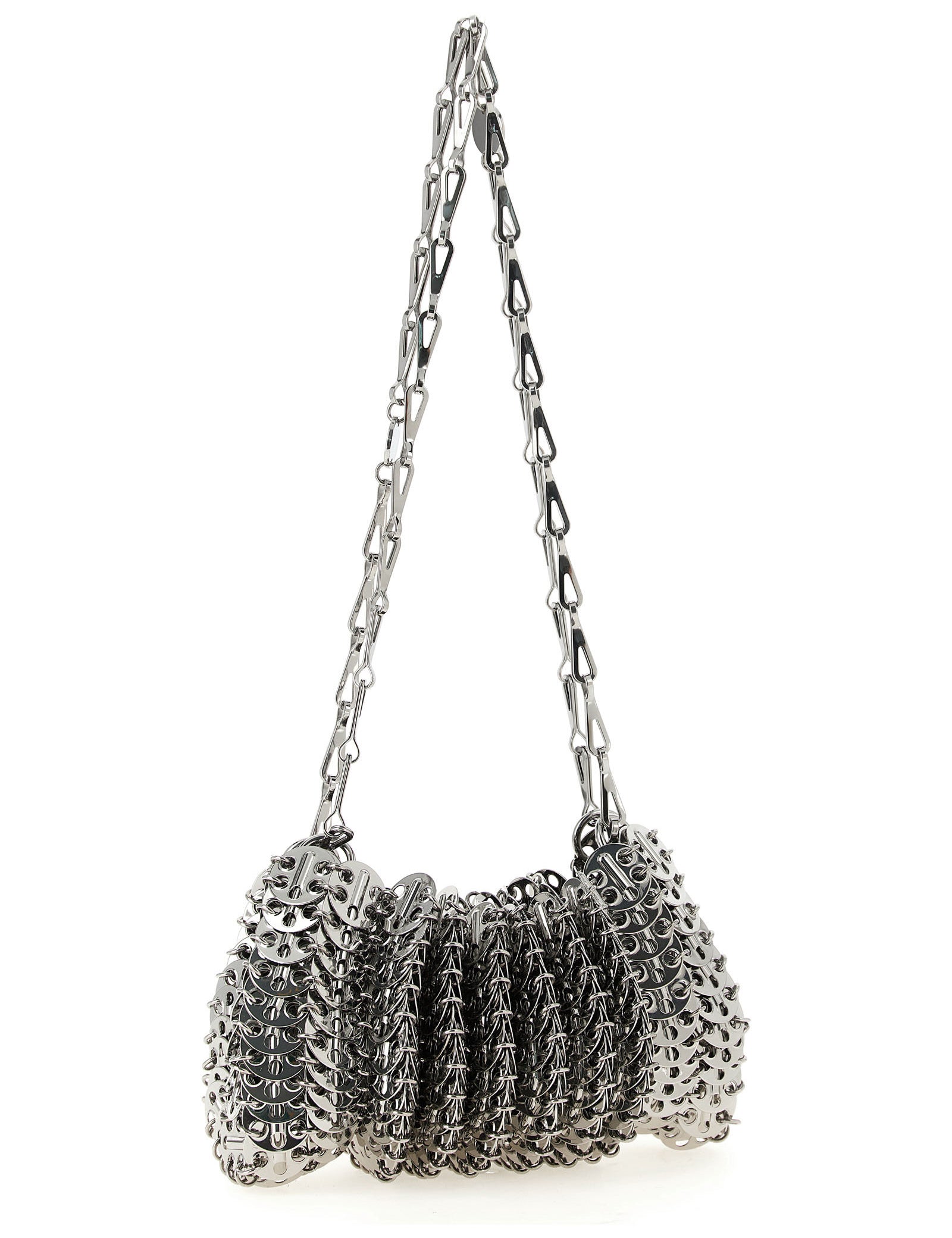 Paco Rabanne Silver Steel Shoulder Bag