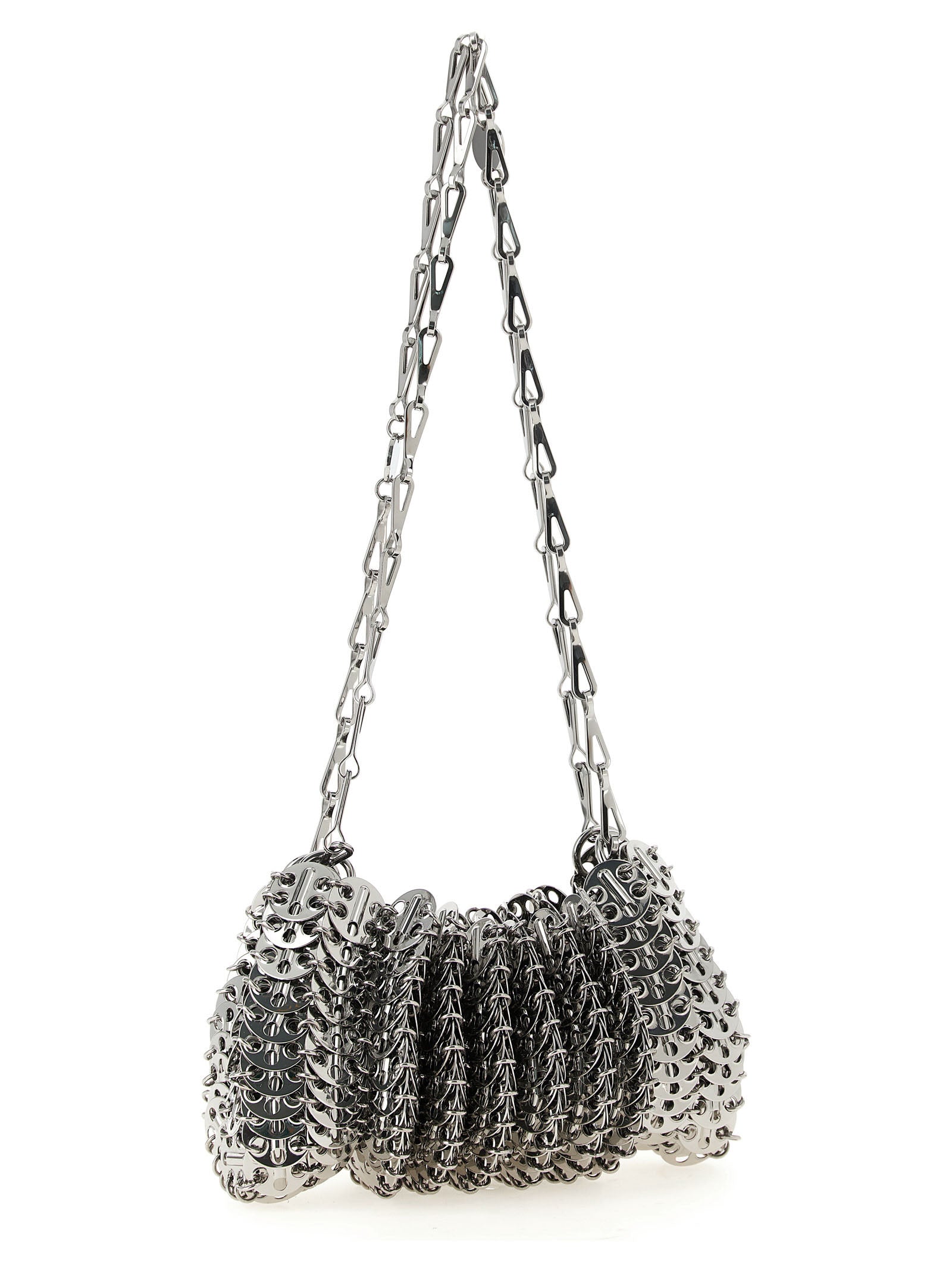 Paco Rabanne Silver Steel Shoulder Bag