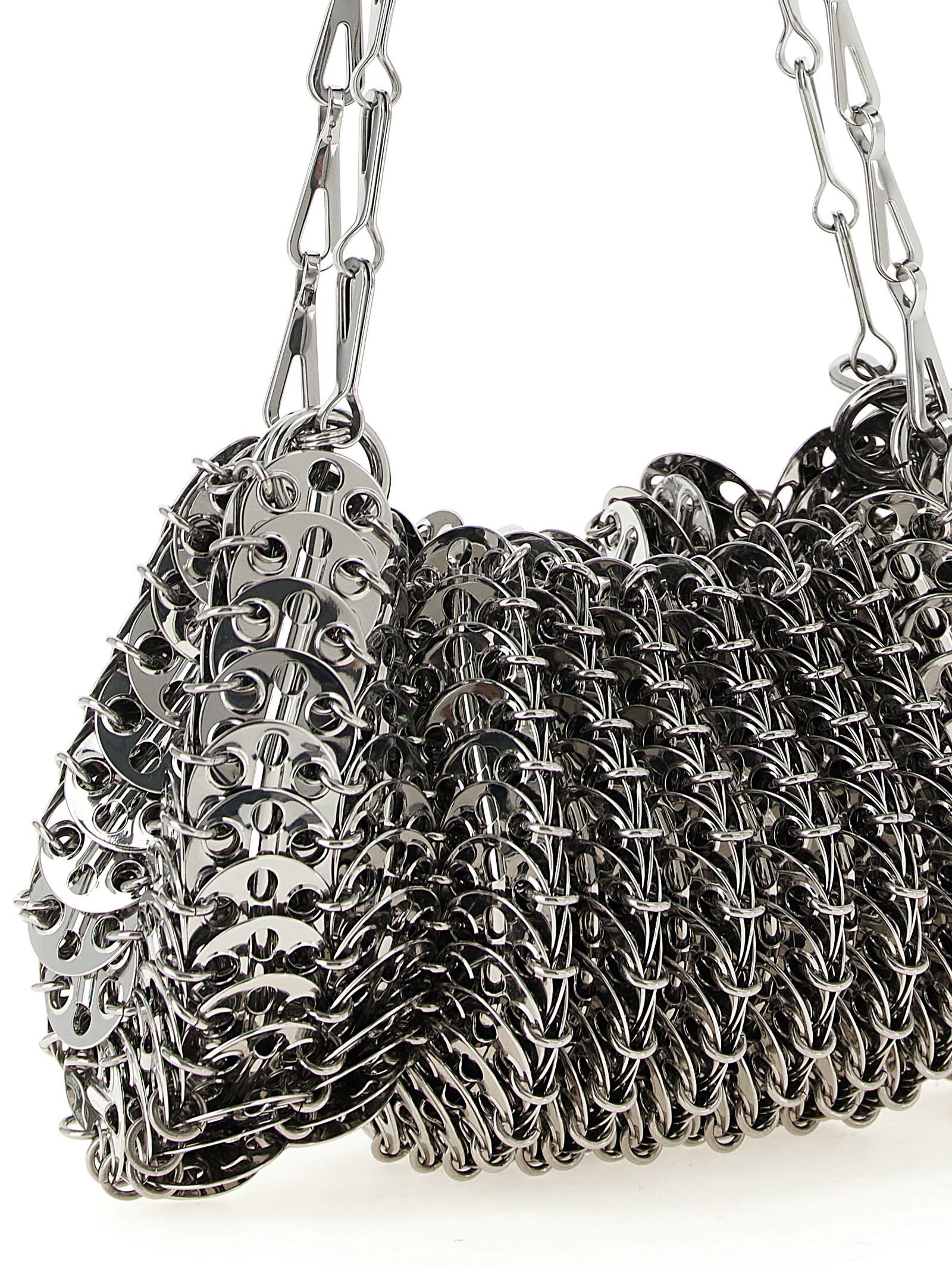 Paco Rabanne Silver Steel Shoulder Bag