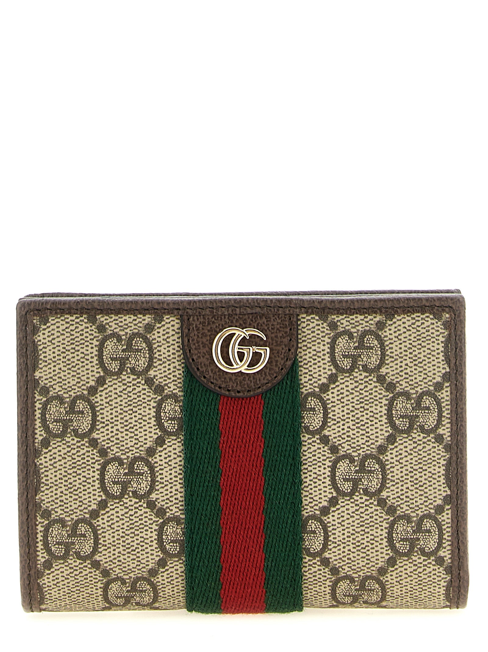 Gucci Beige and Ebony GG Supreme fabric Leather Wallets