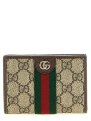 Gucci Beige and Ebony GG Supreme fabric Leather Wallets