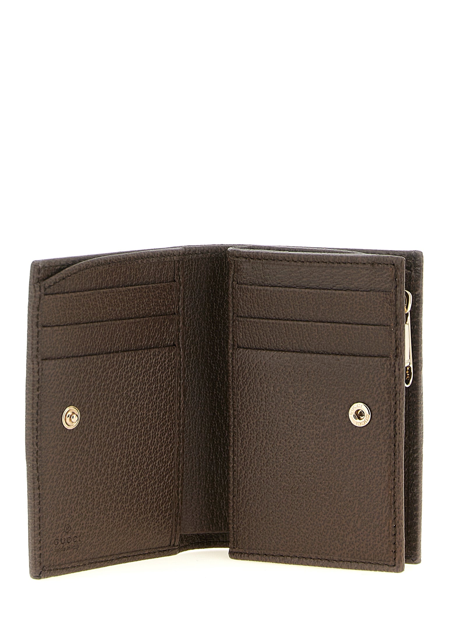 Gucci Beige and Ebony GG Supreme fabric Leather Wallets