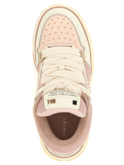 Amiri Pink Calfskin Chunky Sneakers