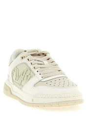 Vita låga sneakers i kalvskinn