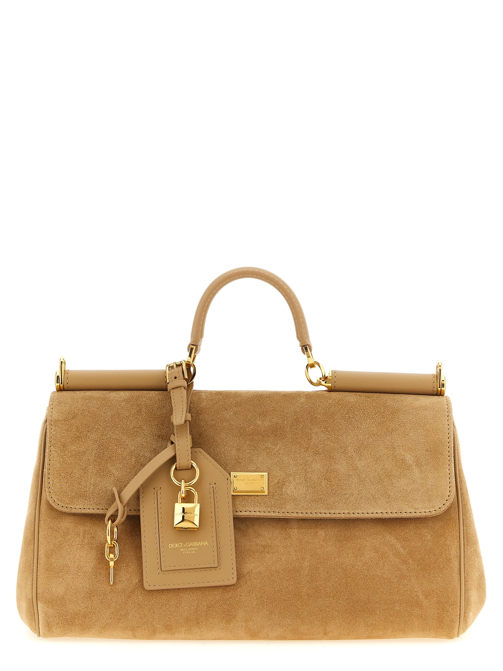 Dolce & Gabbana Beige Calfskin Shoulder Bag