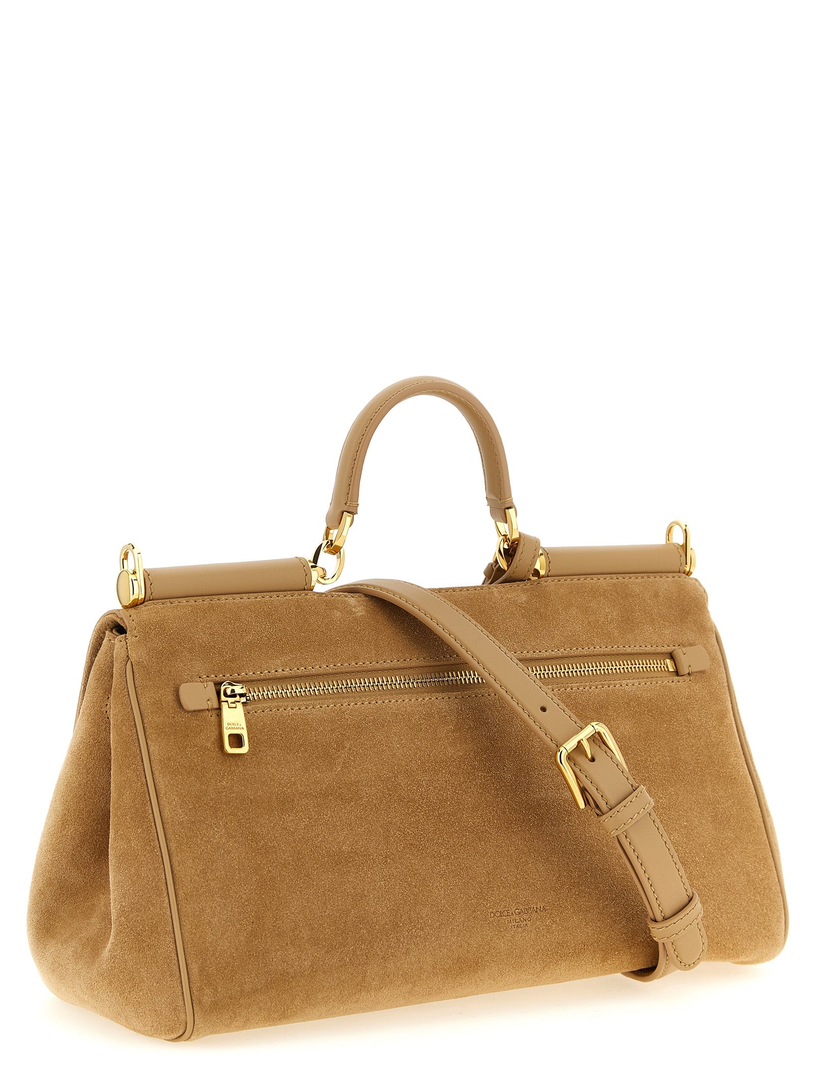 Dolce & Gabbana Beige Calfskin Shoulder Bag