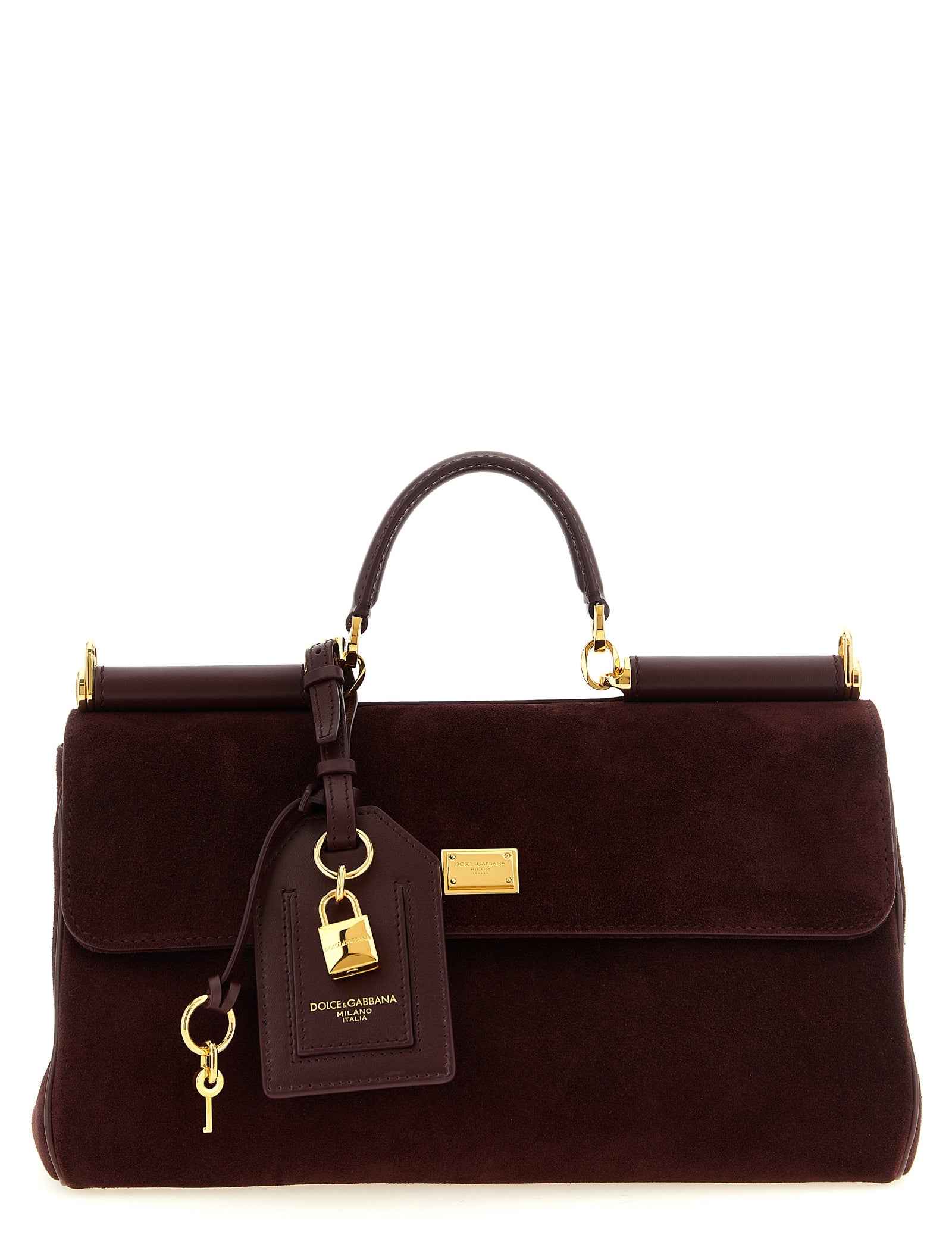 Dolce & Gabbana Bordeaux Calfskin Handbags