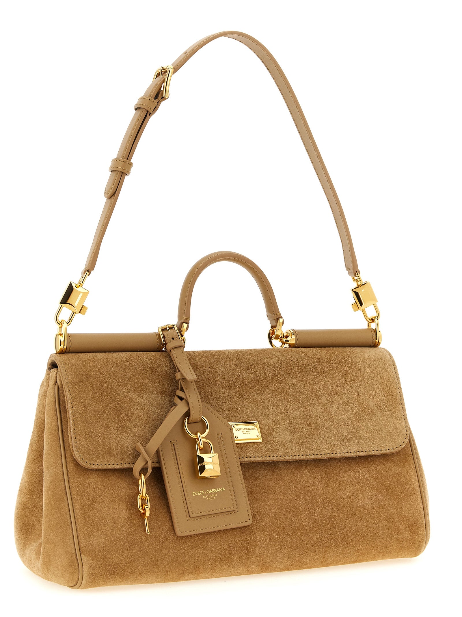 Dolce & Gabbana Beige Calfskin Shoulder Bag