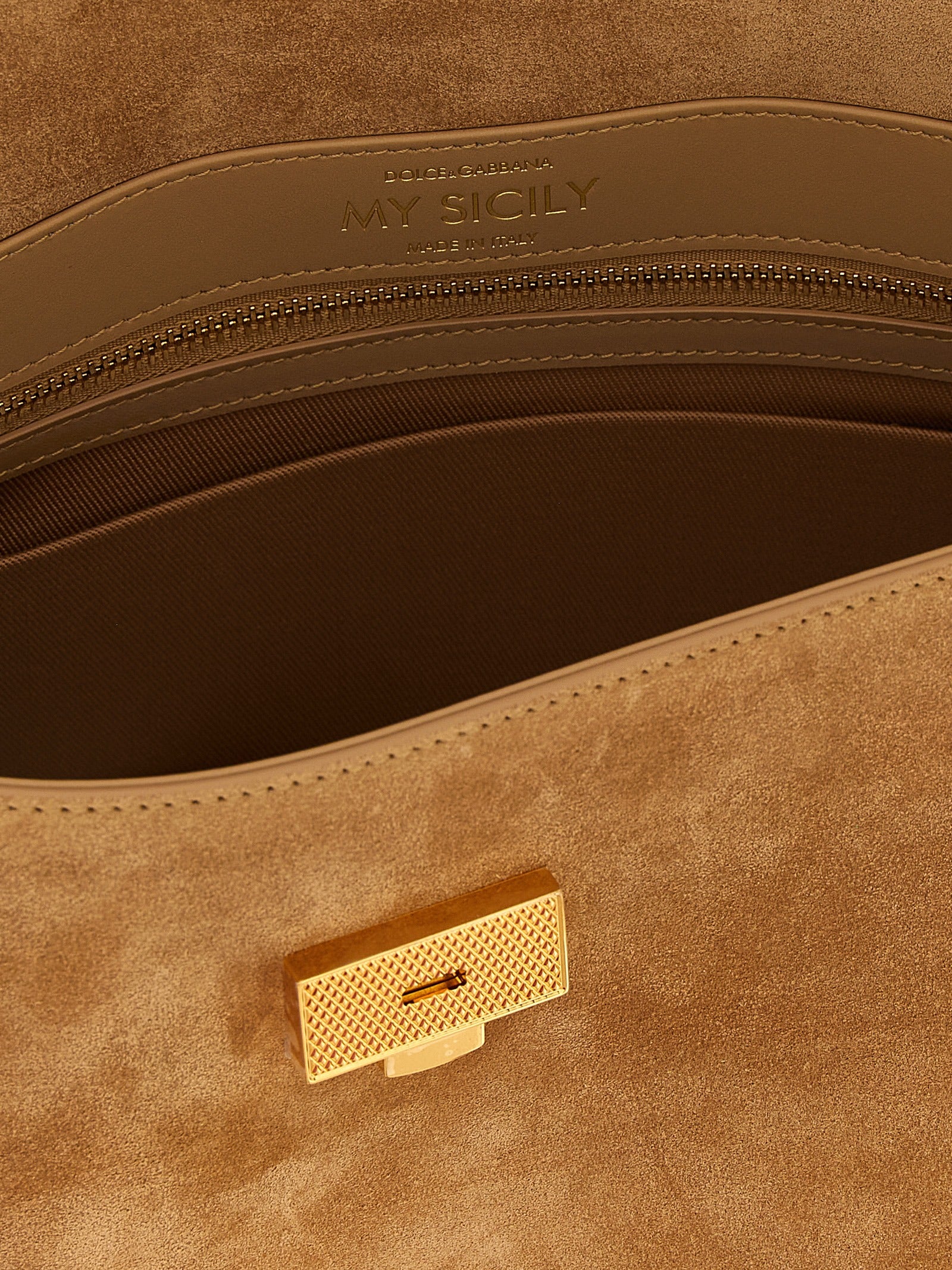 Dolce & Gabbana Beige Calfskin Shoulder Bag