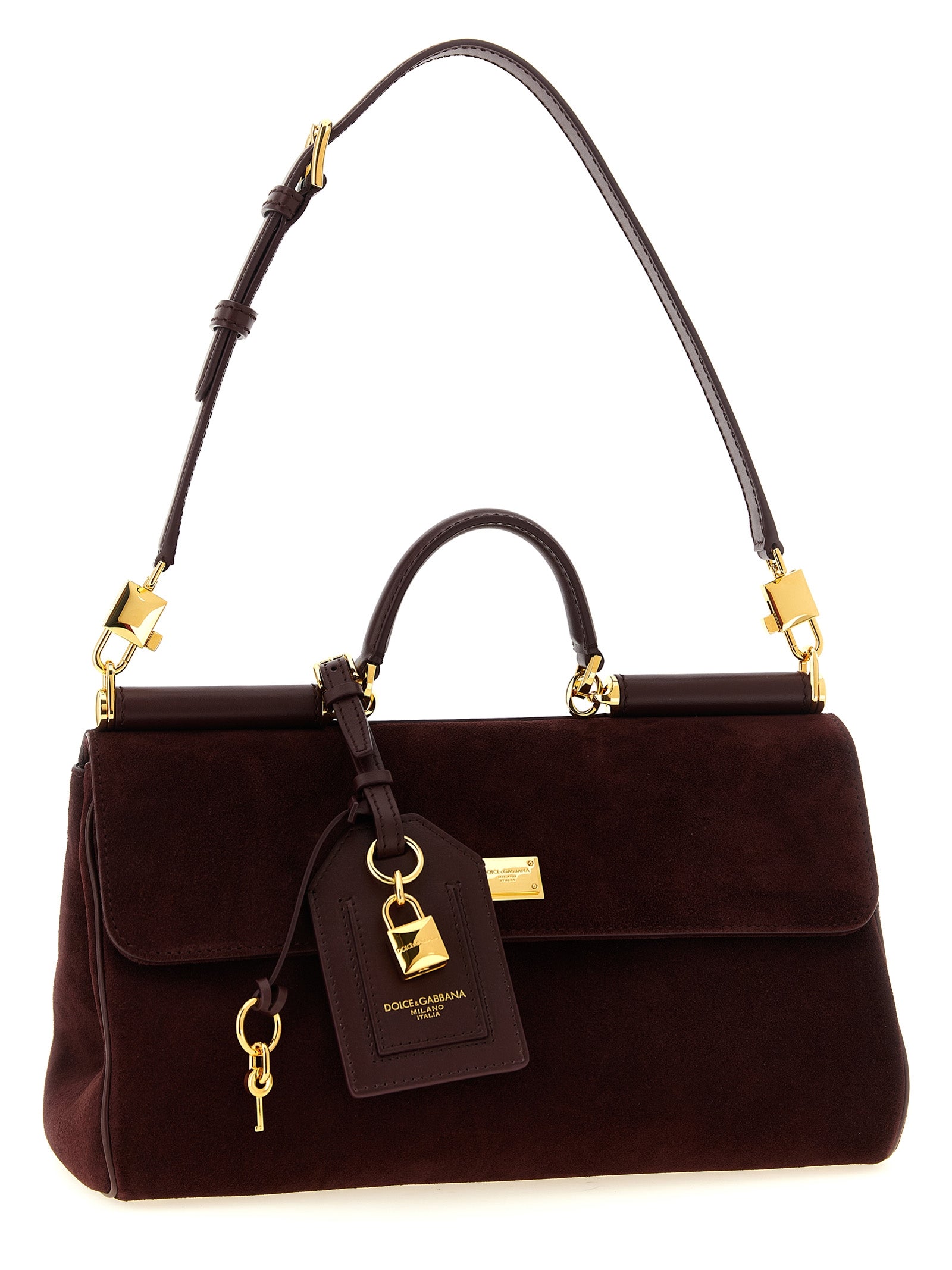 Dolce & Gabbana Bordeaux Calfskin Handbags