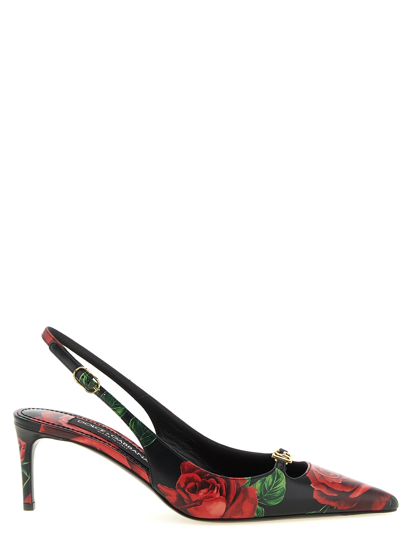 Dolce & Gabbana Multicolor Calfskin Leather Mid Heel Pumps