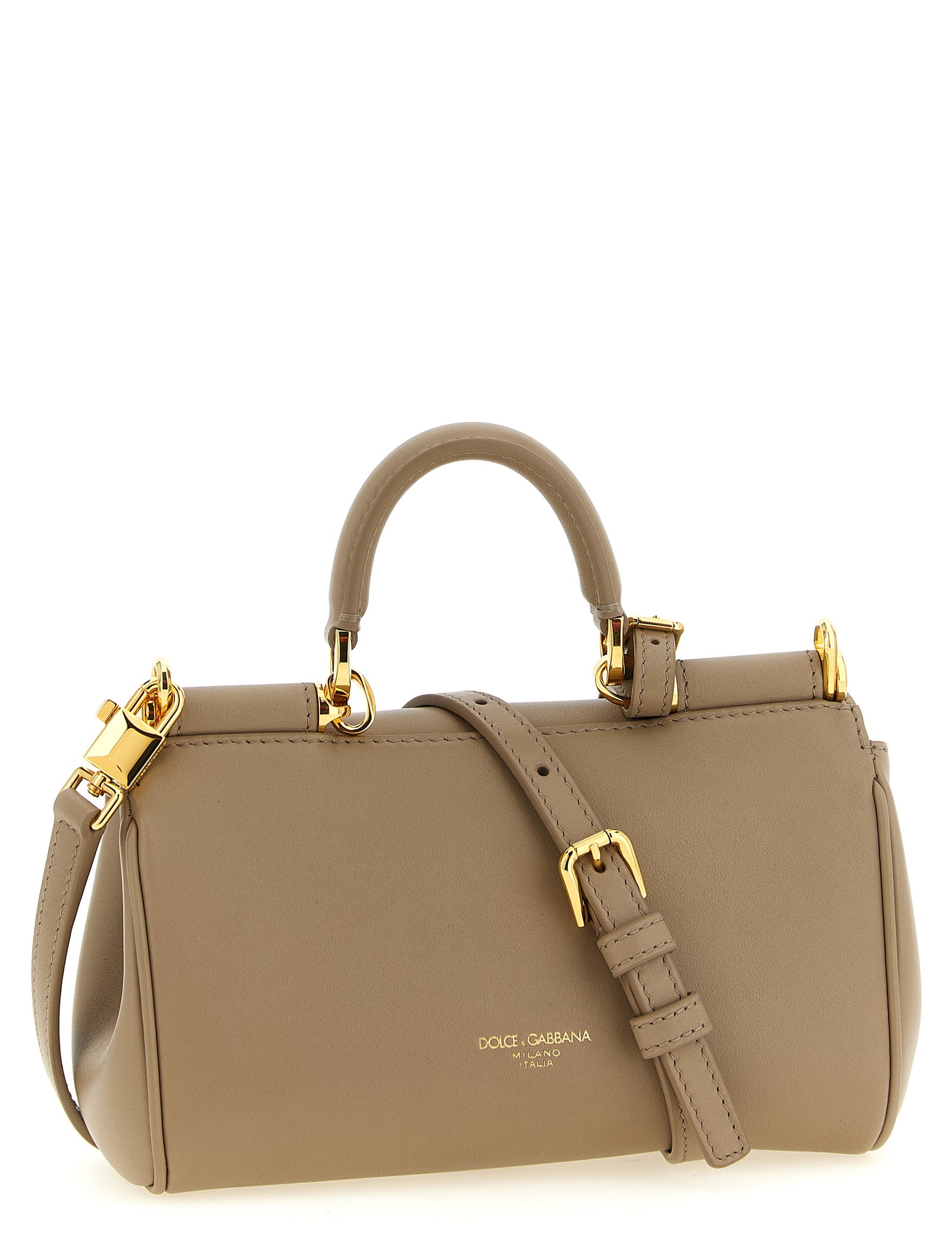 Dolce & Gabbana Beige Calf Leather Crossbody Bag