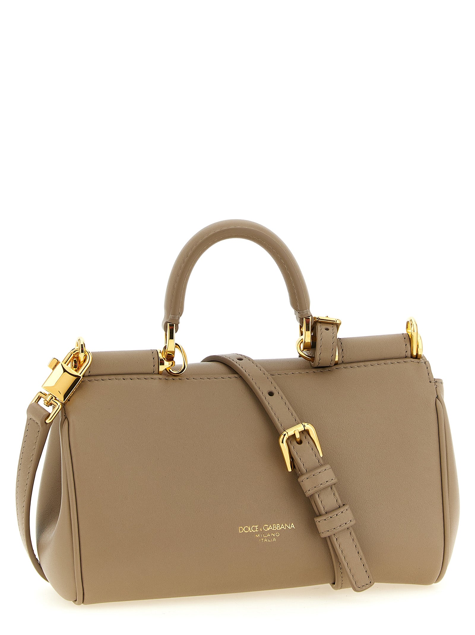 Dolce & Gabbana Beige Calf Leather Crossbody Bag
