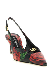 Dolce & Gabbana Multicolor Calfskin Leather Mid Heel Pumps
