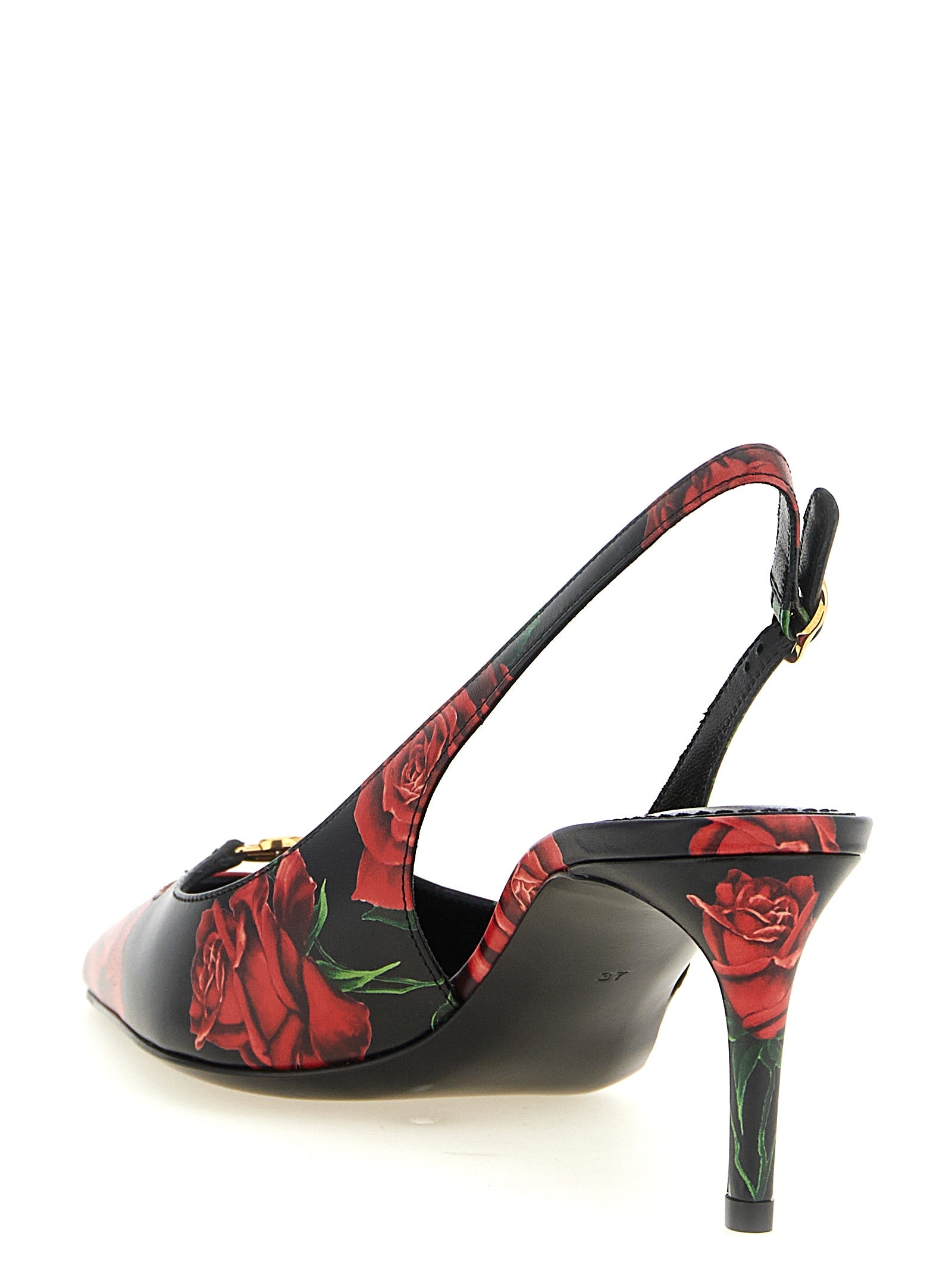Dolce & Gabbana Multicolor Calfskin Leather Mid Heel Pumps