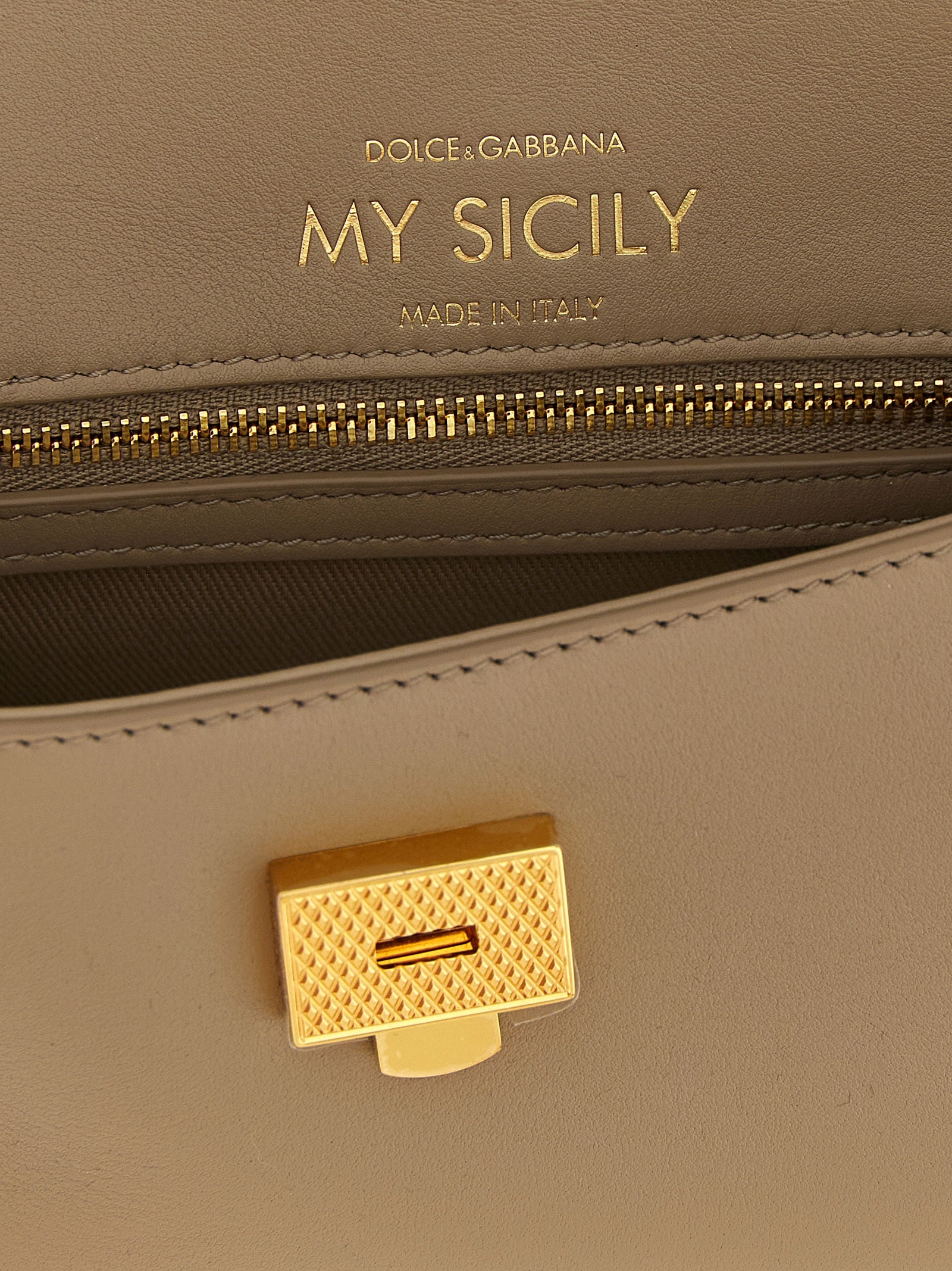 Dolce & Gabbana Beige Calf Leather Crossbody Bag