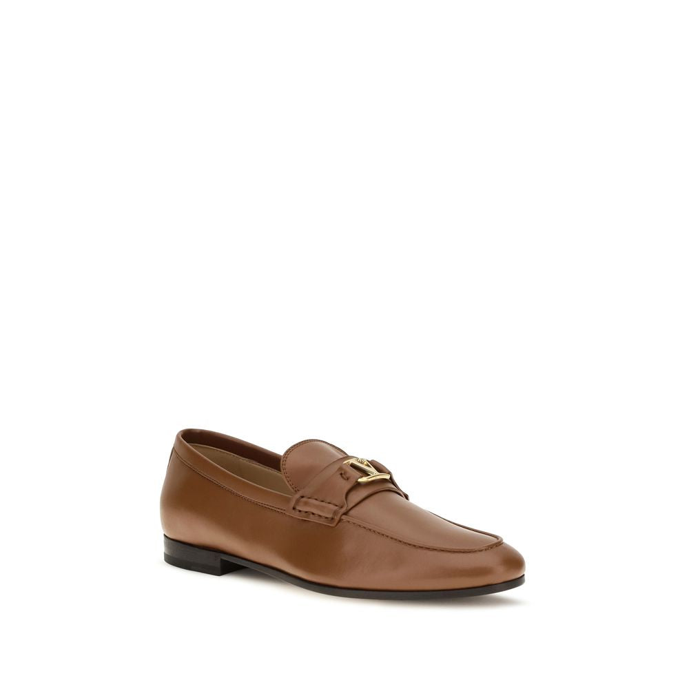 Valentino Garavani Brown Nappa Leather Loafers