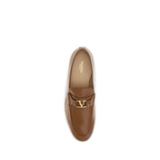 Valentino Garavani Brown Nappa Leather Loafers