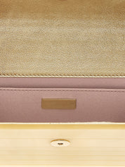 Jimmy Choo Gold Viscose Clutch Bag