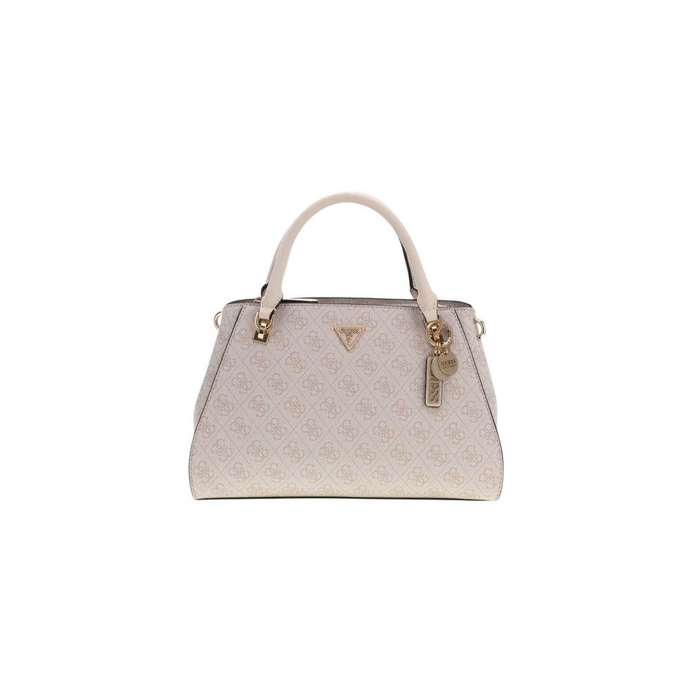 Guess White Polyurethane Satchel