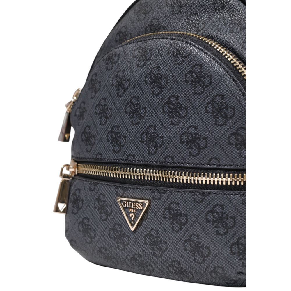 Guess Gray Polyurethane Backpack