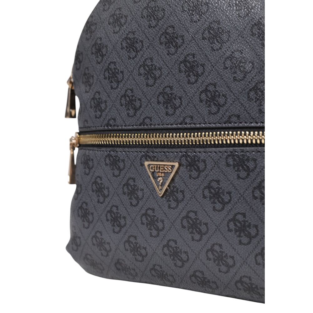 Guess Gray Polyurethane Backpack