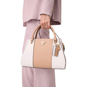Guess Beige Polyurethane Satchel