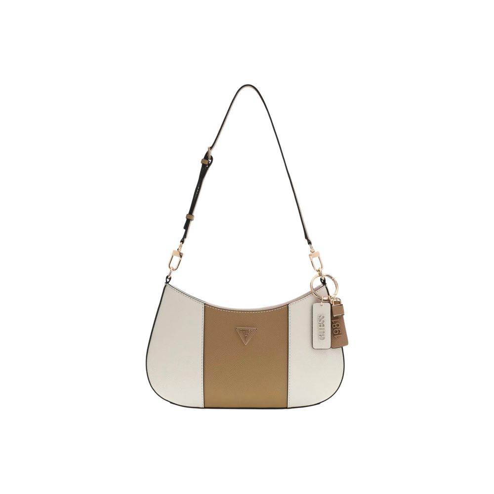 Guess Beige Polyurethane Shoulder Bags