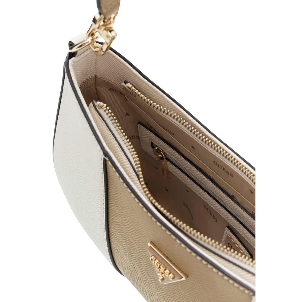 Guess Beige Polyurethane Shoulder Bags