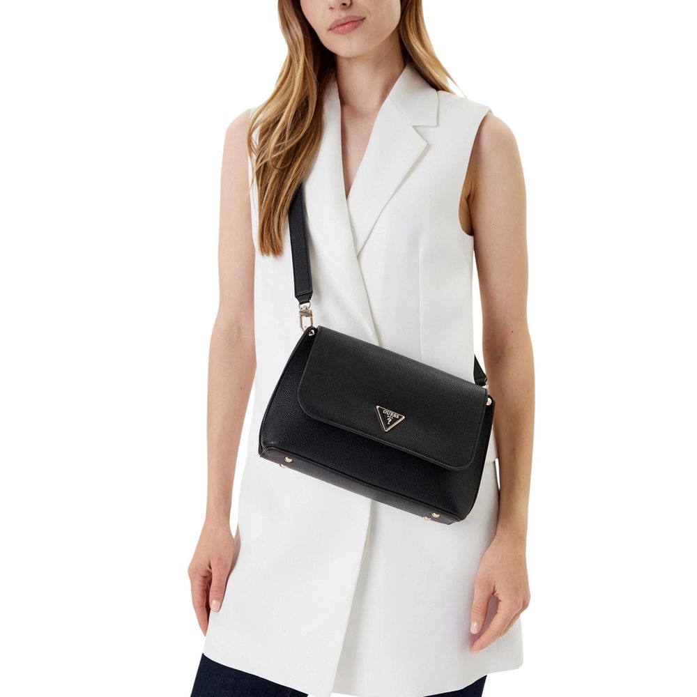 Guess Black Polyurethane Handbags