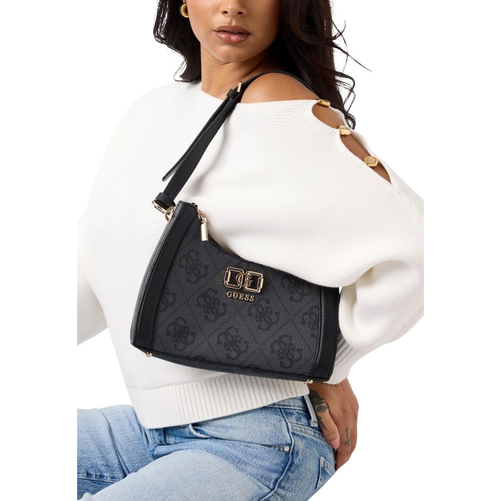 Guess Gray Polyurethane Shoulder Bag