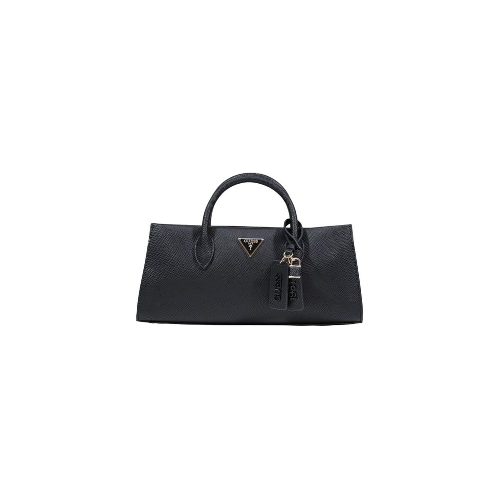 Guess Black Polyurethane Satchel