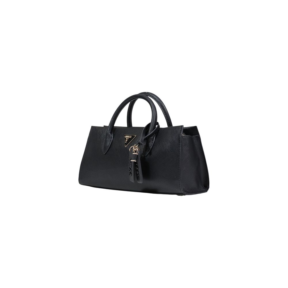 Guess Black Polyurethane Satchel