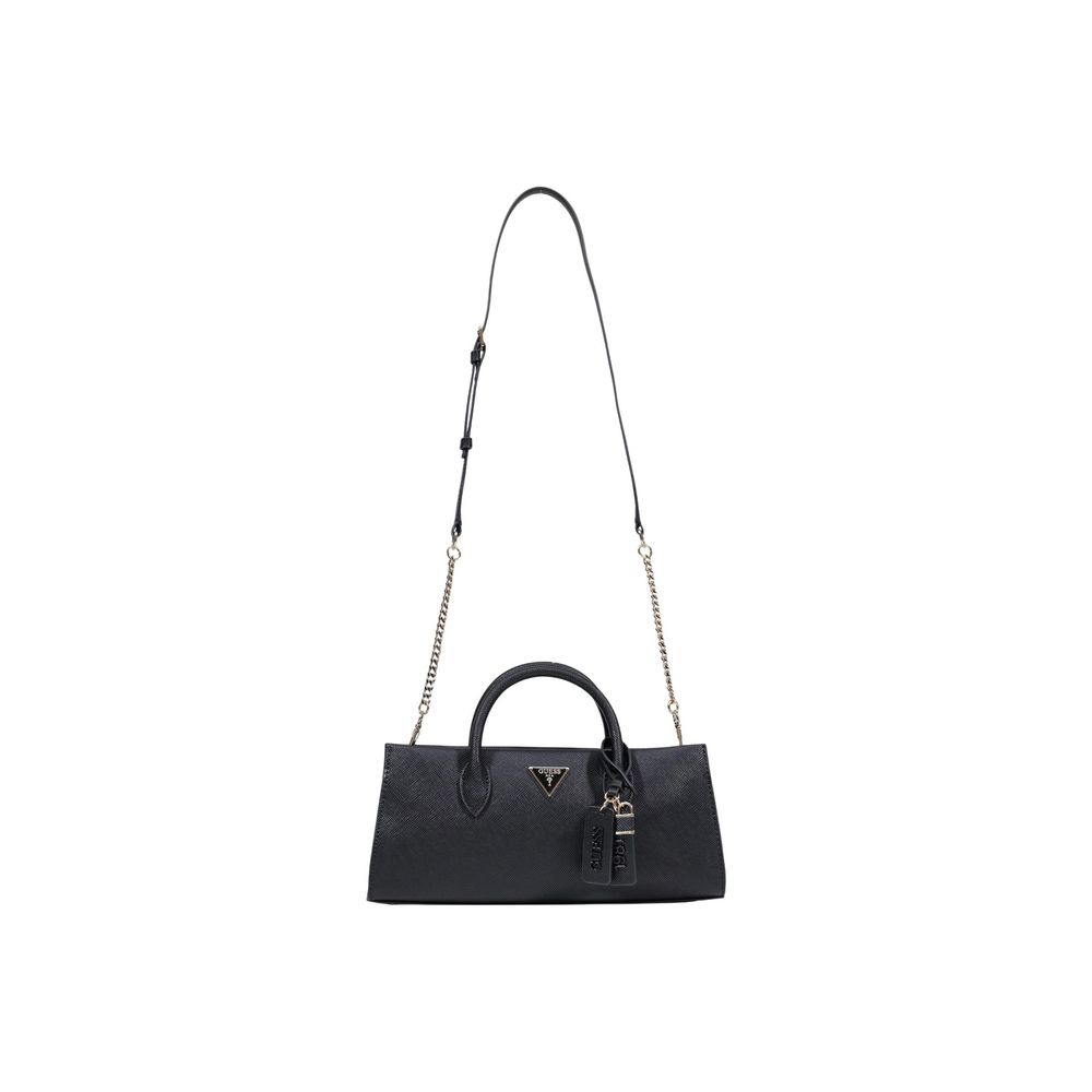 Guess Black Polyurethane Satchel