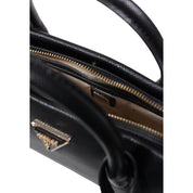 Guess Black Polyurethane Satchel