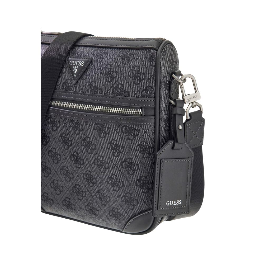 Guess Gray Polyurethane Messenger Bag