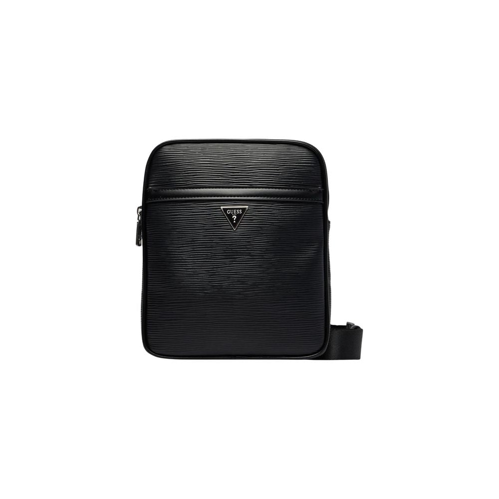 Guess Black Polyurethane Messenger Bag