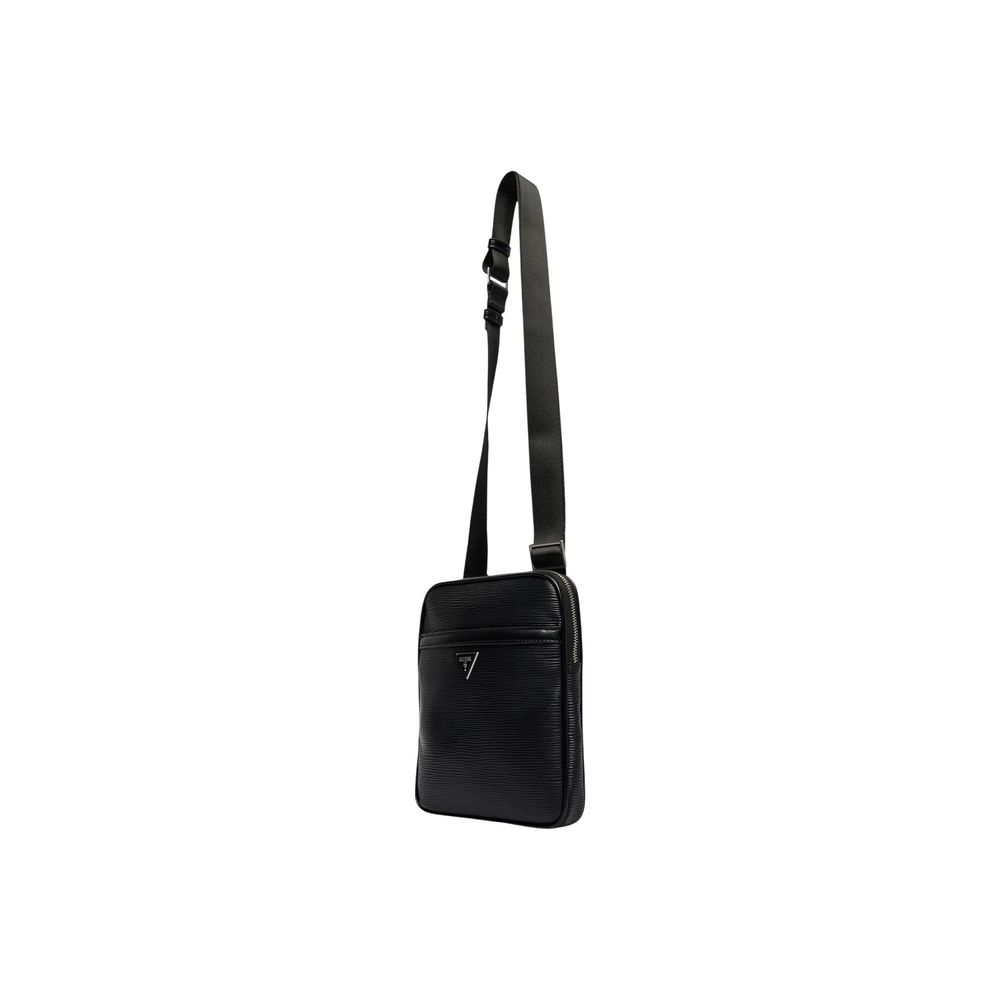 Guess Black Polyurethane Messenger Bag