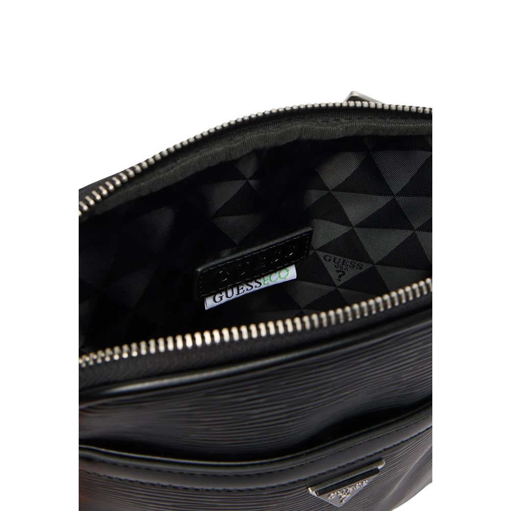 Guess Black Polyurethane Messenger Bag