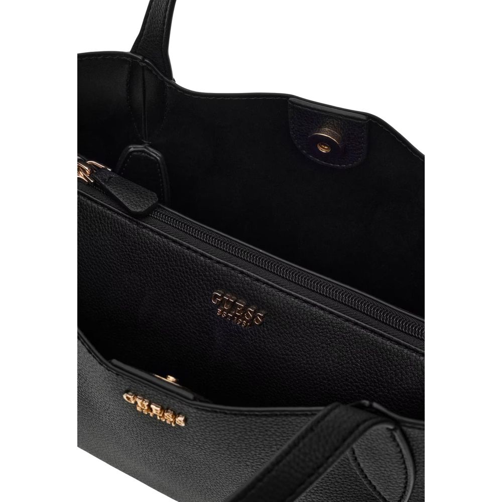 Guess Black Polyurethane Handbag