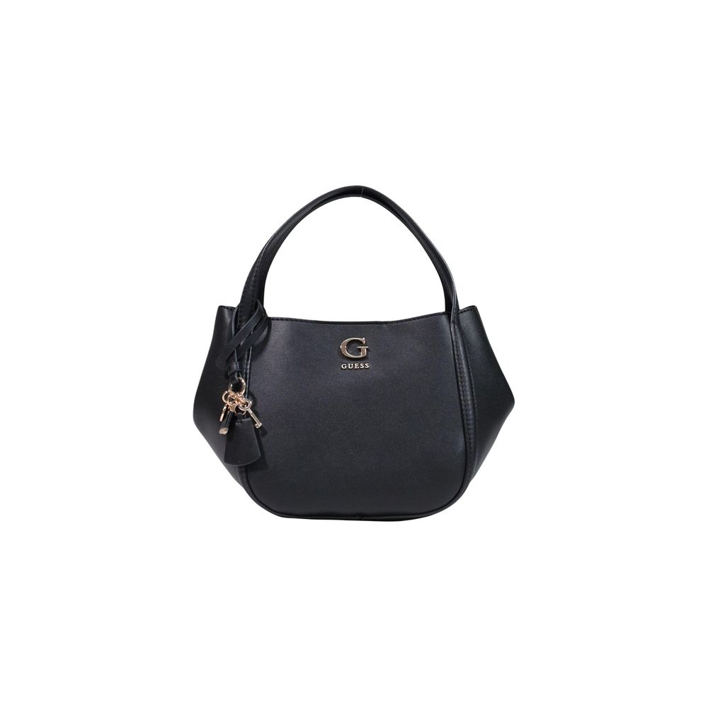 Guess Black Polyurethane Satchel