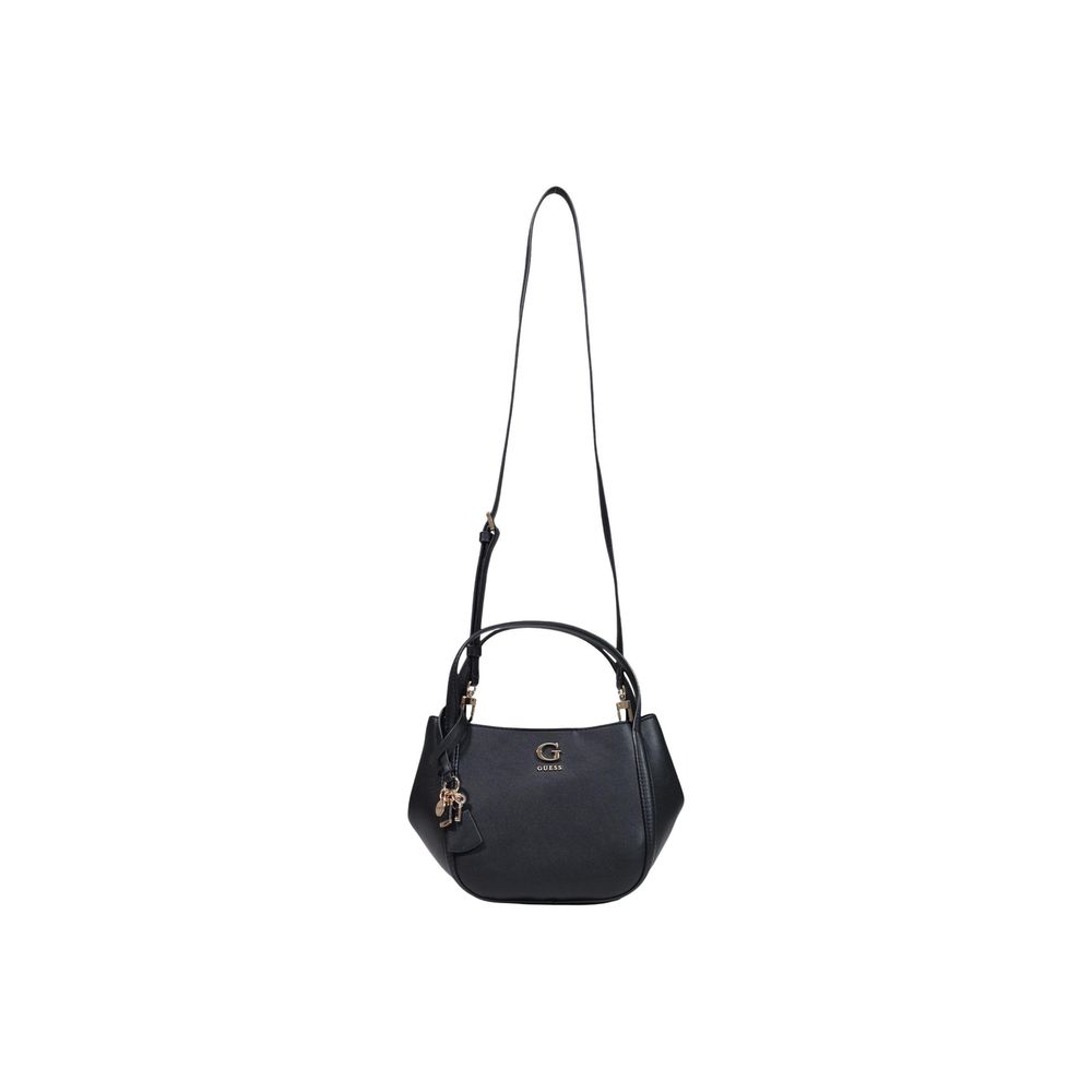 Guess Black Polyurethane Satchel