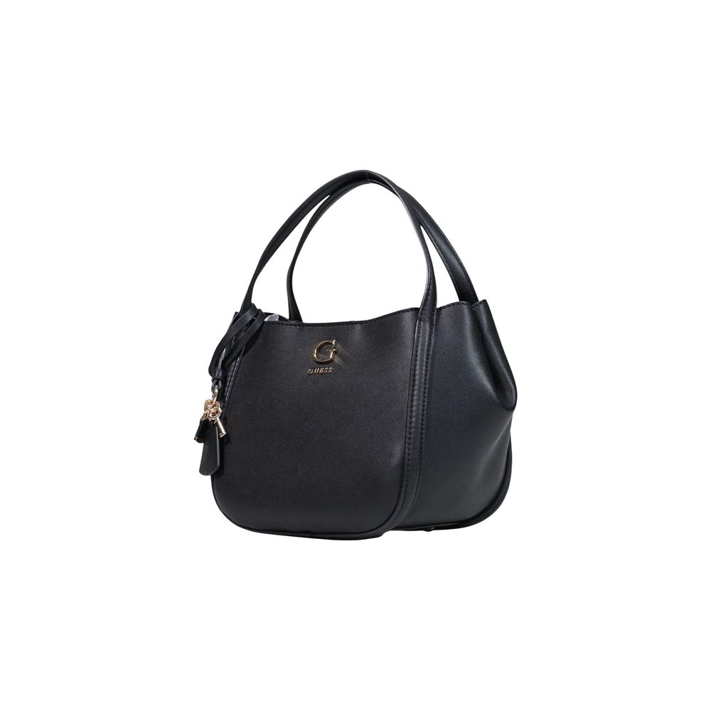 Guess Black Polyurethane Satchel