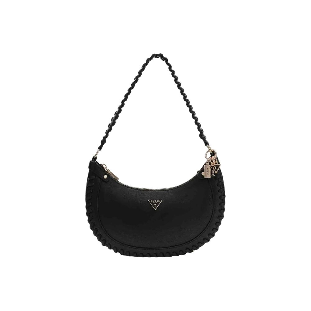Guess Black Polyurethane Satchel