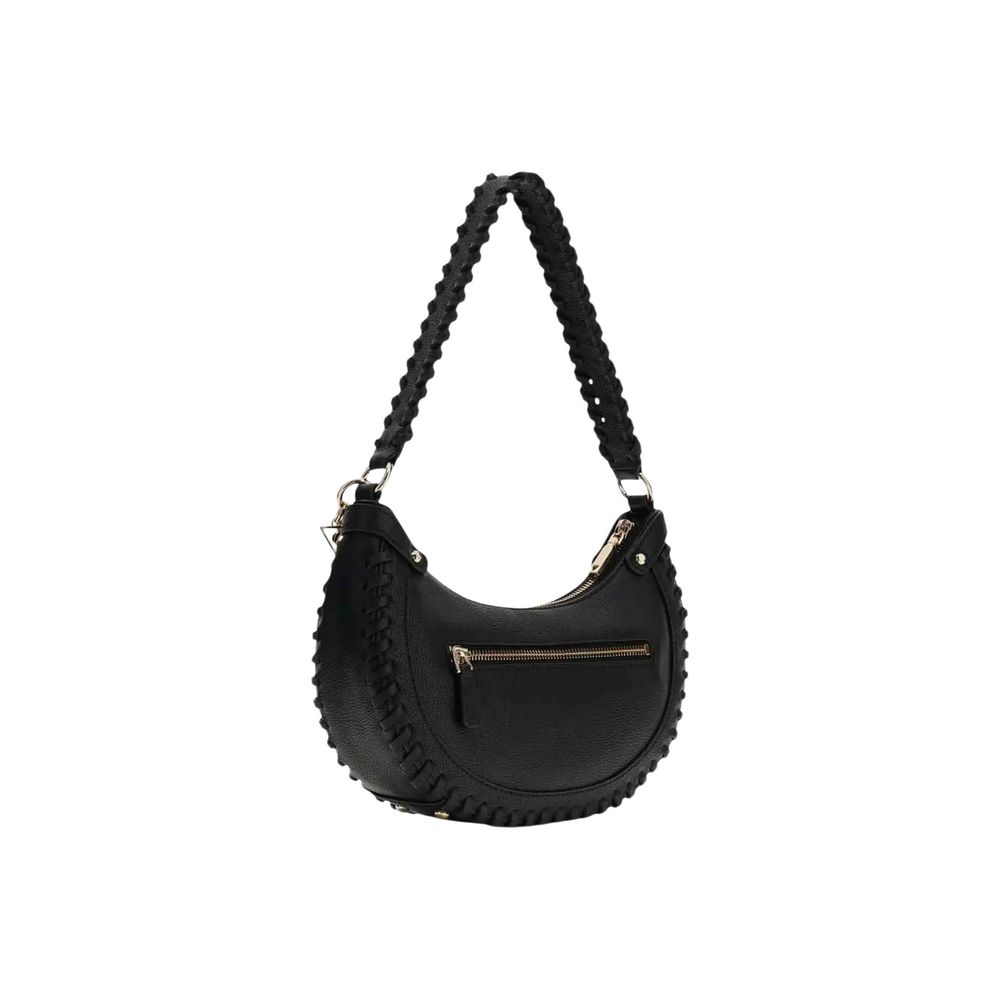 Guess Black Polyurethane Satchel