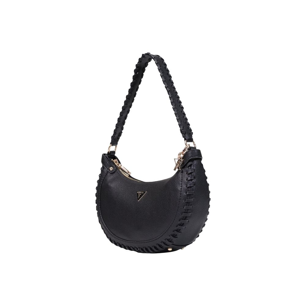 Guess Black Polyurethane Satchel