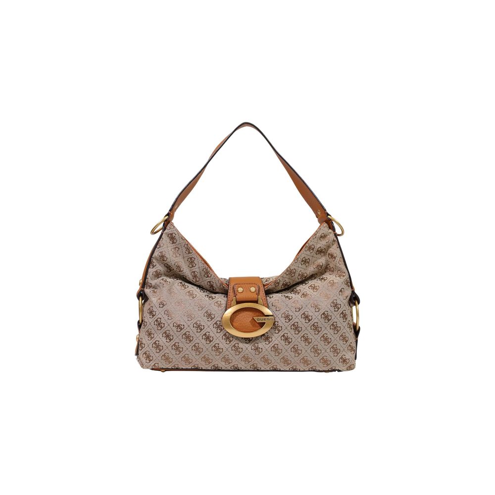 Guess Beige Polyester Shoulder Bag