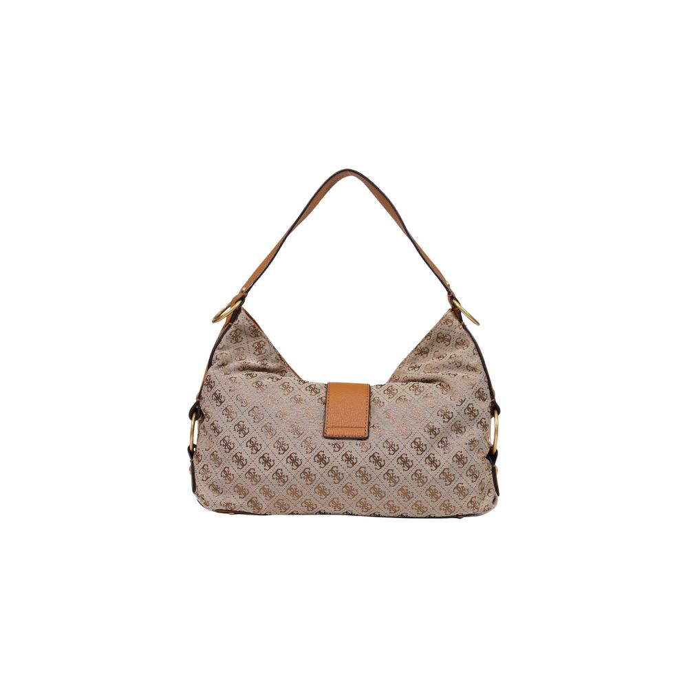 Guess Beige Polyester Shoulder Bag